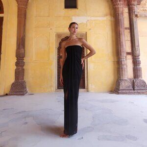 NWT Baobab Black Lena Dress maxi strapless